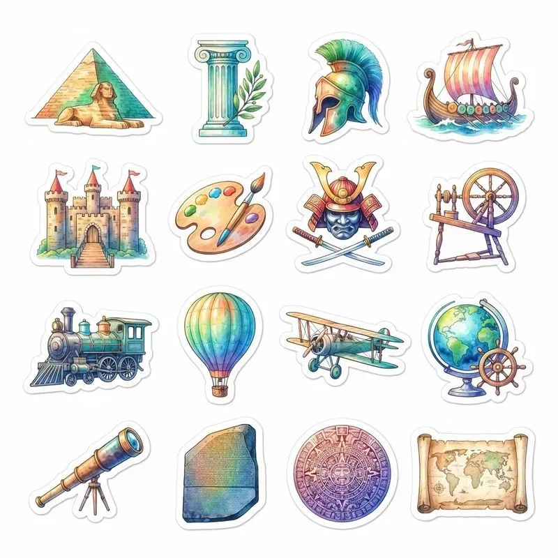 Watercolor Study Stickers