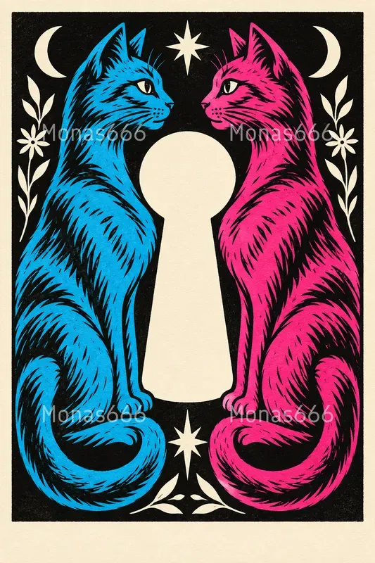 Psychedelic Figure Ground Story Prints
