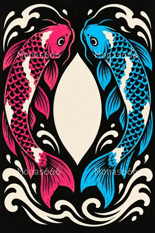 Psychedelic Figure Ground Story Prints
