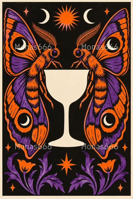 Psychedelic Figure Ground Story Prints