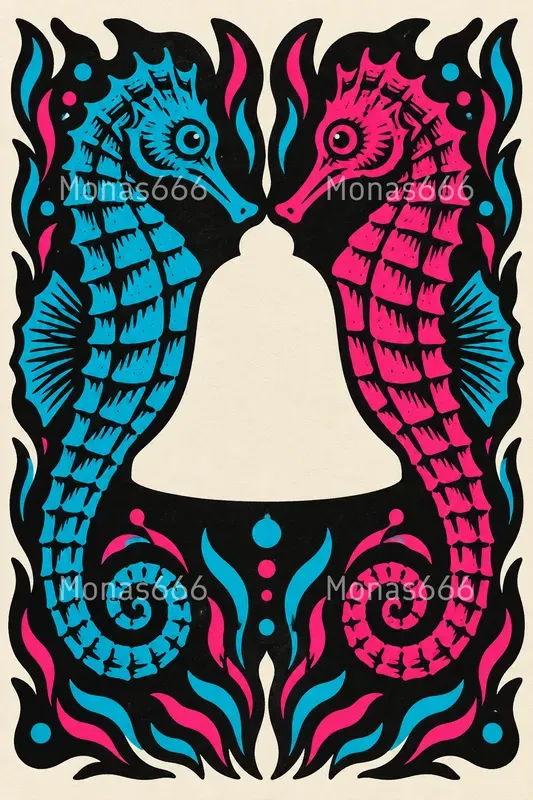 Psychedelic Figure Ground Story Prints