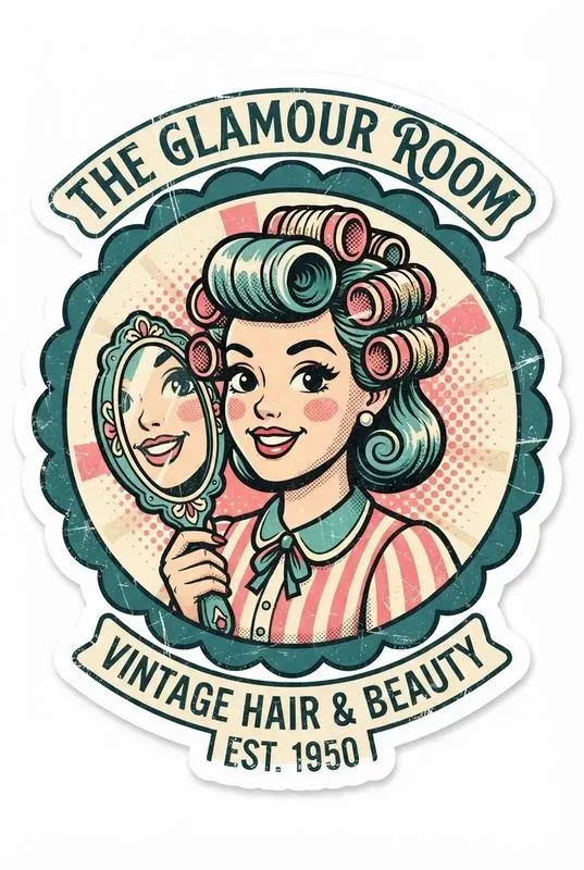 Oldschool Cartoon Barbershop Stickers