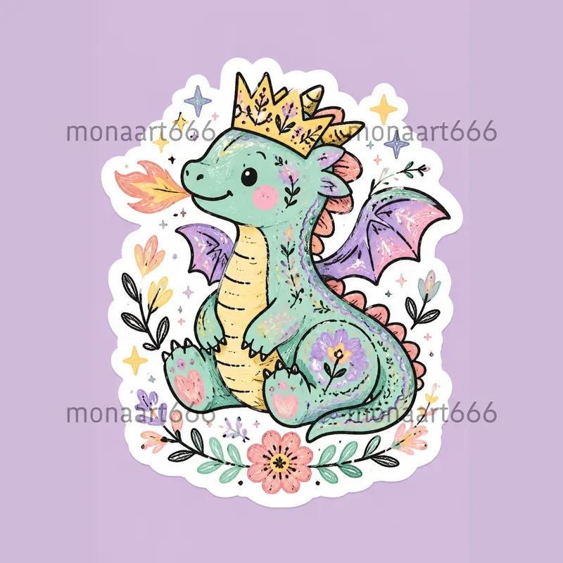 Crayon Folk Sticker Art