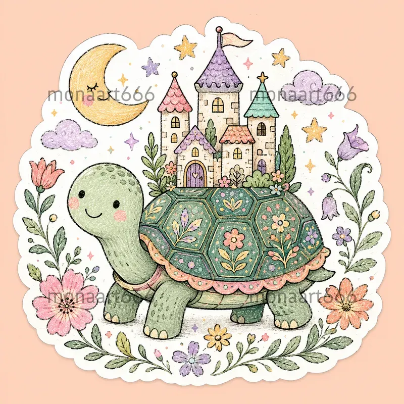 Crayon Folk Sticker Art