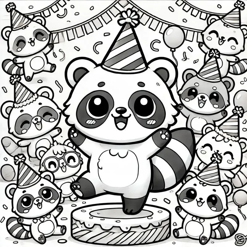 Cute Birthday Coloring Pages