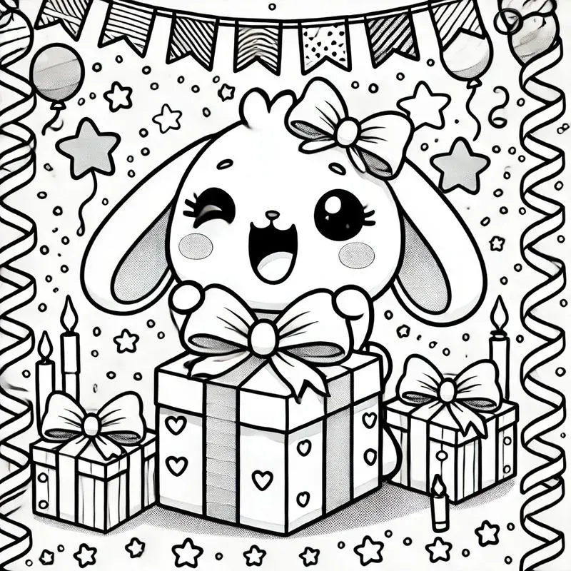 Cute Birthday Coloring Pages