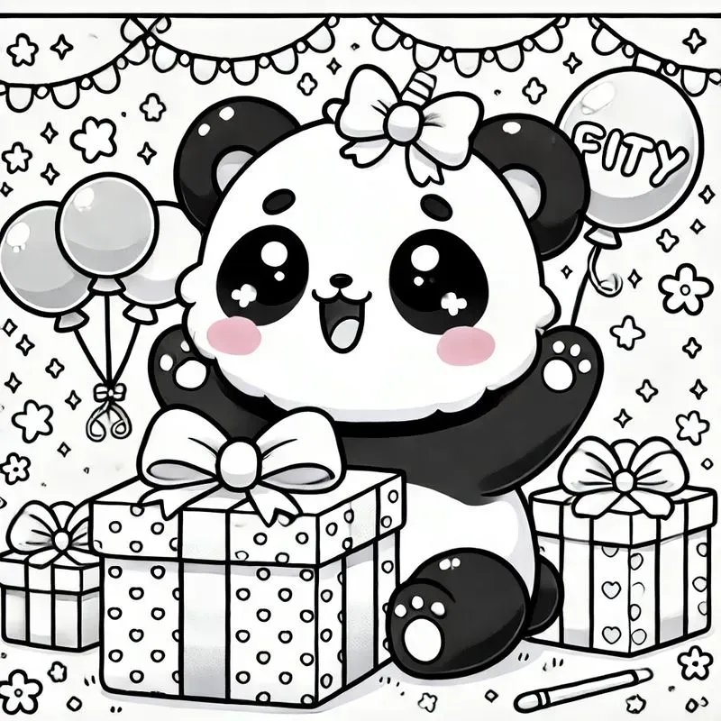 Cute Birthday Coloring Pages