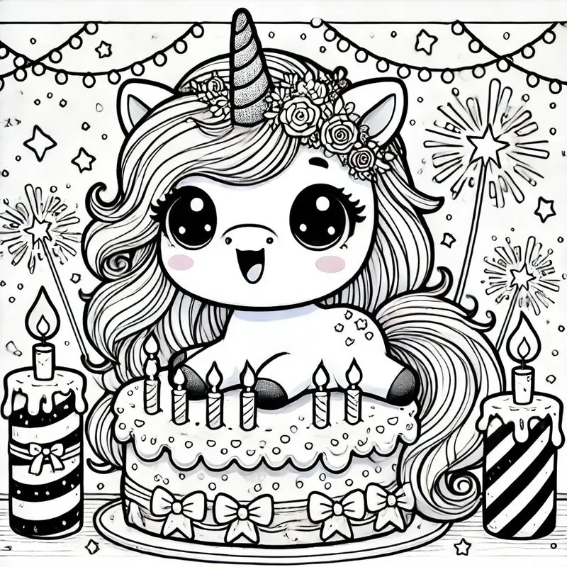 Cute Birthday Coloring Pages