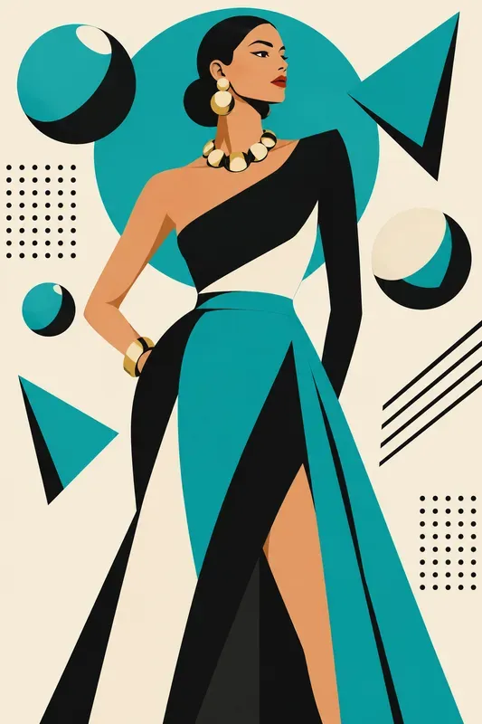 Chic Vector Fashion Art