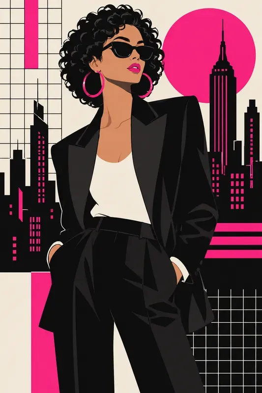 Chic Vector Fashion Art
