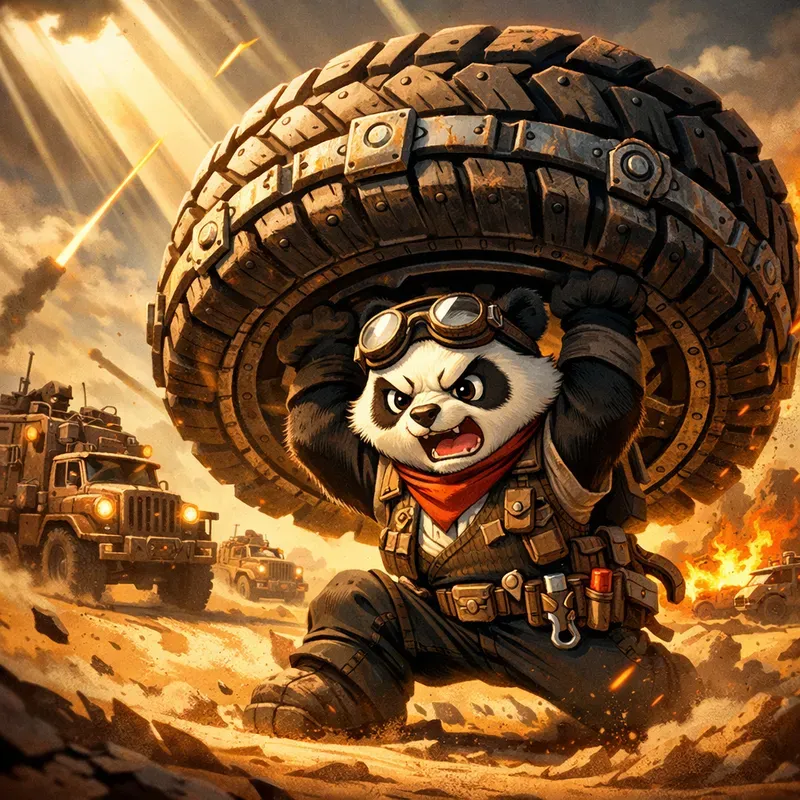 Postapocalyptic Cartoon Chase Scenes