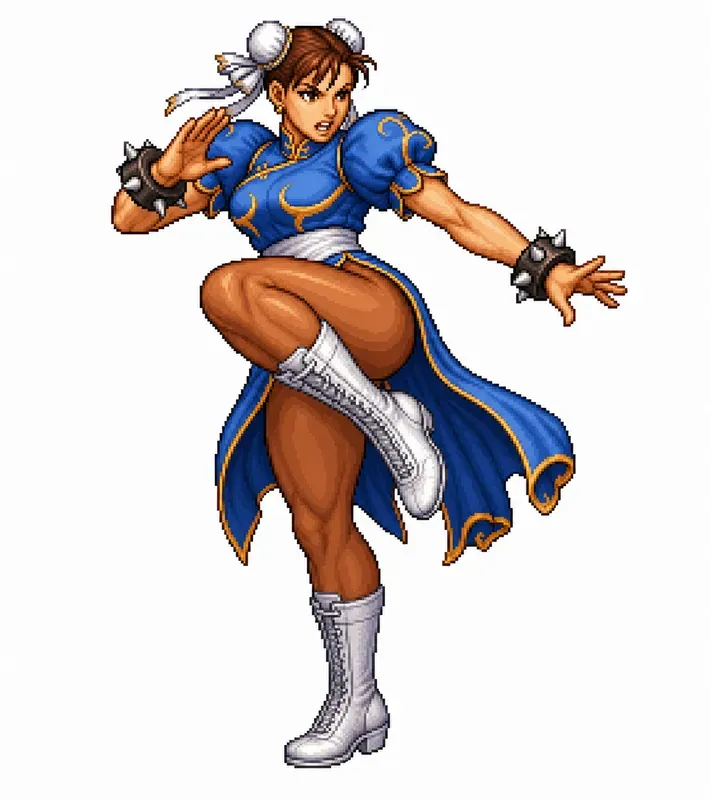 90s Arcade Fighting Game Pixel Sprites