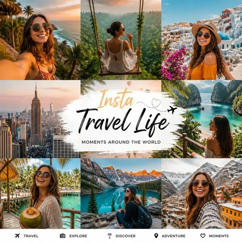 Insta Travel Blogger Collages