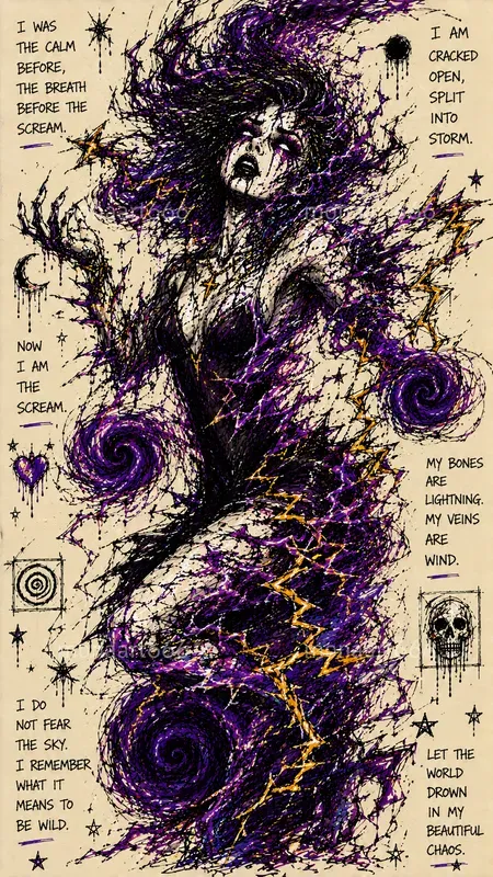 Chaotic Divine Scribble Aesthetics