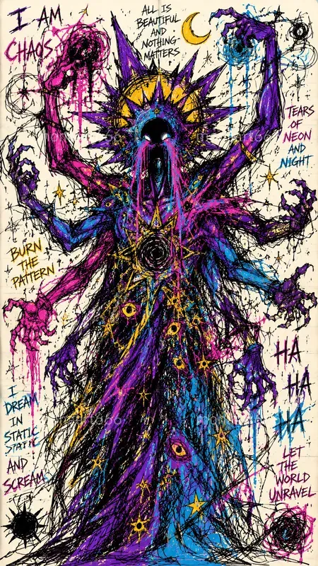Chaotic Divine Scribble Aesthetics