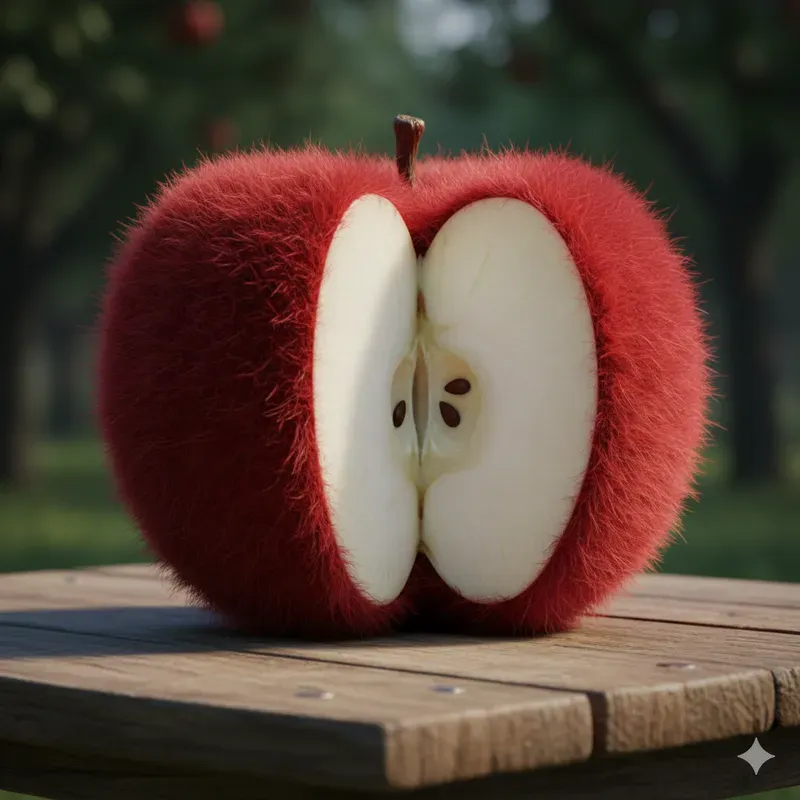 Surreal Furry Fruit Art