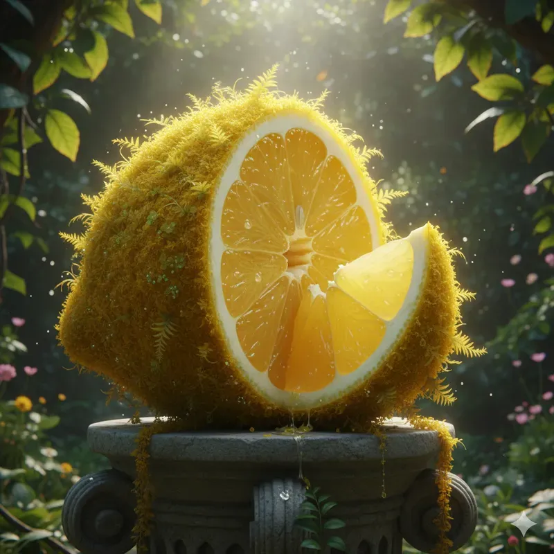 Surreal Furry Fruit Art