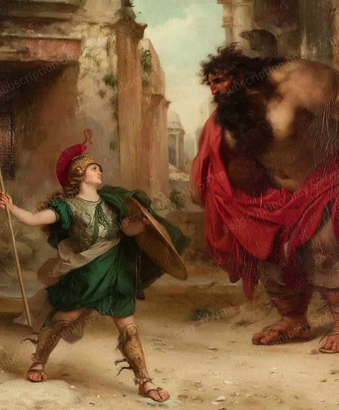 Biblical Mythology Oil Scenes