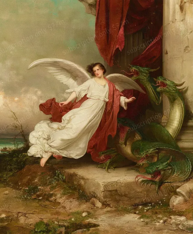 Biblical Mythology Oil Scenes