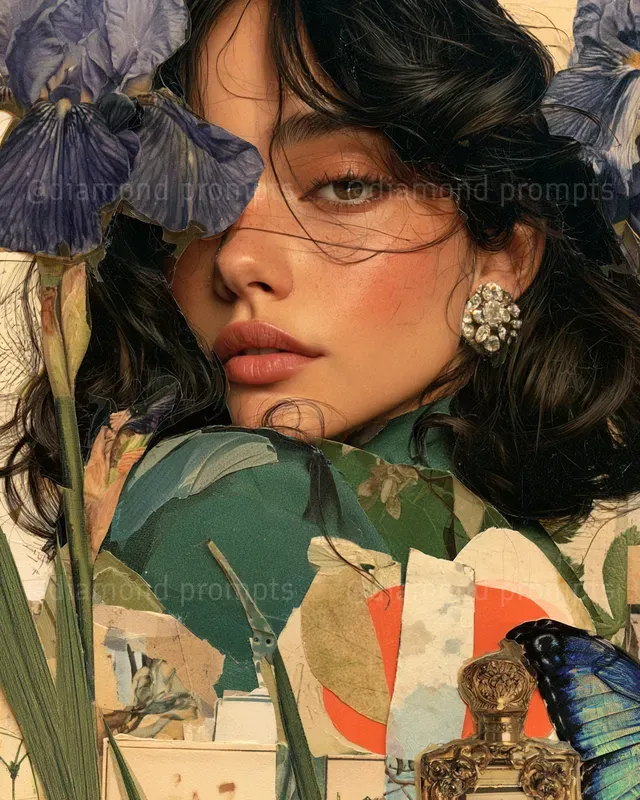Whimsical Mixed Media Portrait Collages