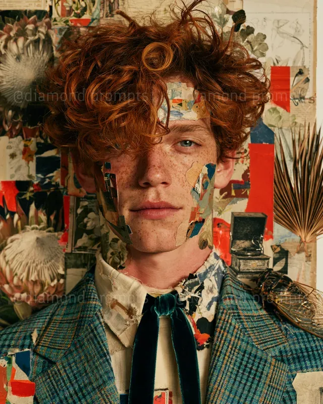 Whimsical Mixed Media Portrait Collages