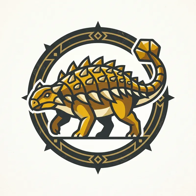 Modern Gold Dinosaur Emblems