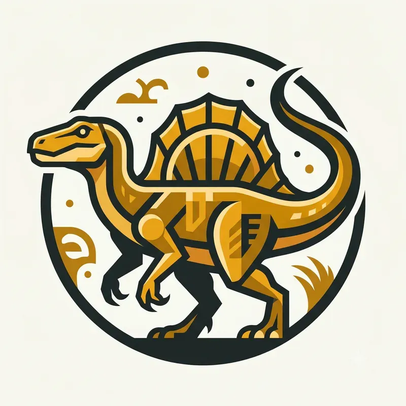 Modern Gold Dinosaur Emblems