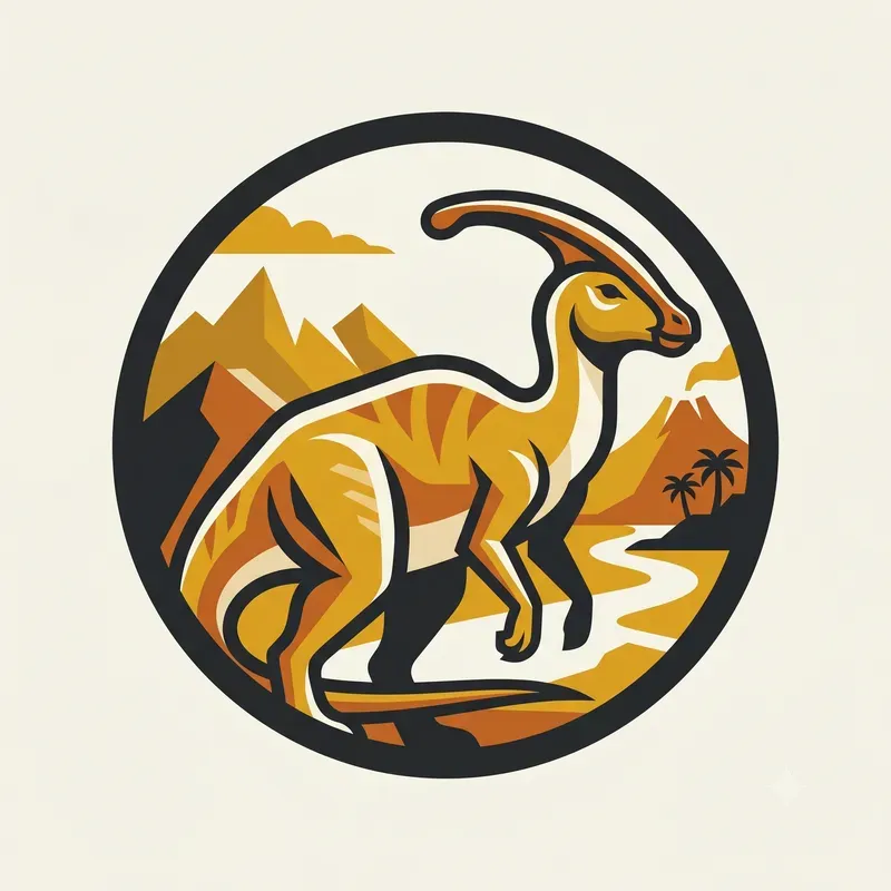 Modern Gold Dinosaur Emblems