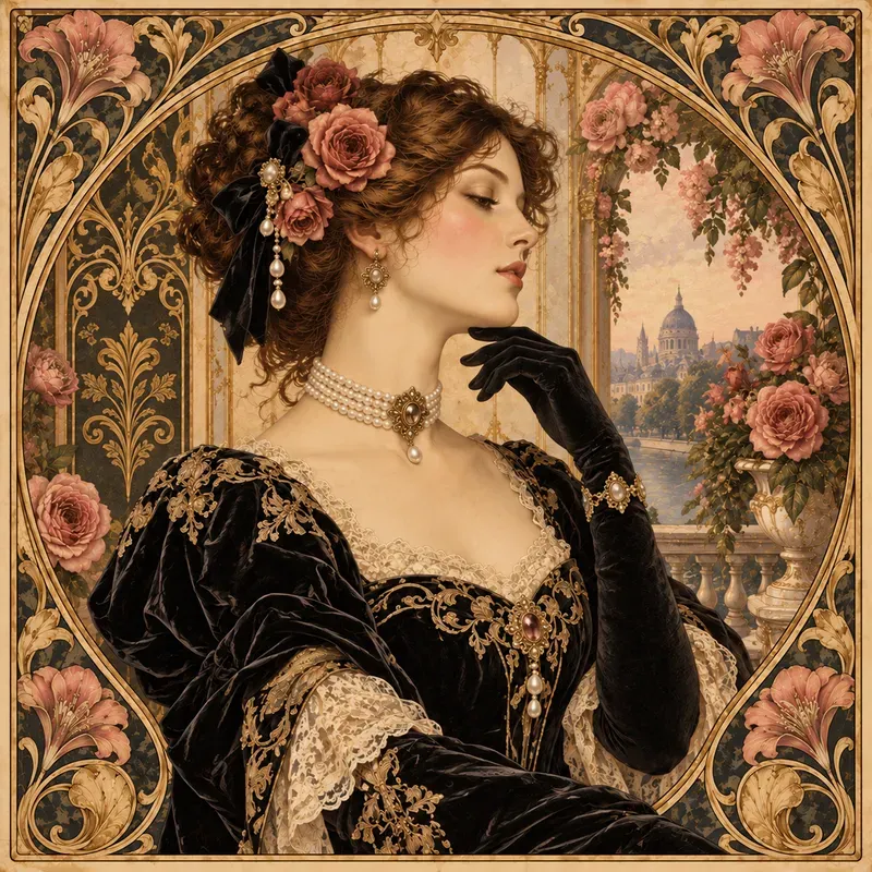 Vintage Art Nouveau Poster Generator