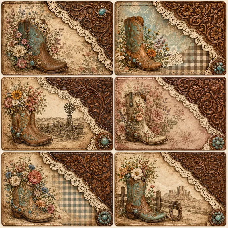 Vintage Western Scalloped Pockets