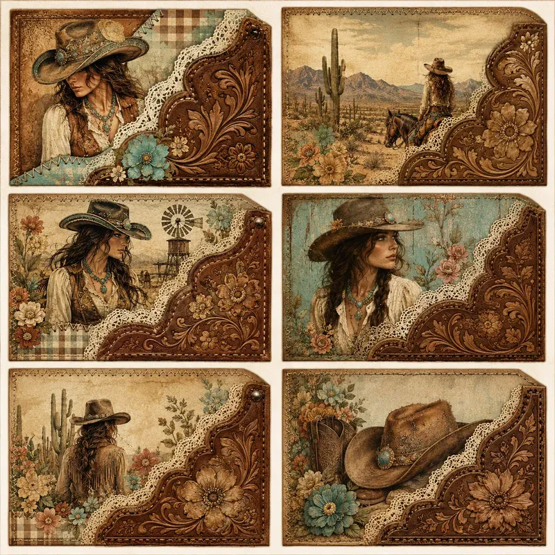 Vintage Western Scalloped Pockets