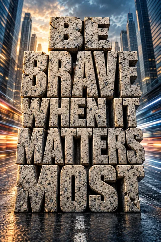3D Stone Motivation Posters