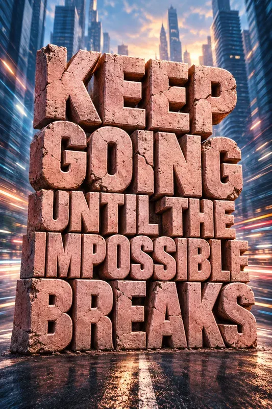 3D Stone Motivation Posters