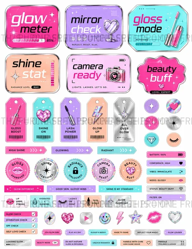 Glossy Beauty Scrap Sheets
