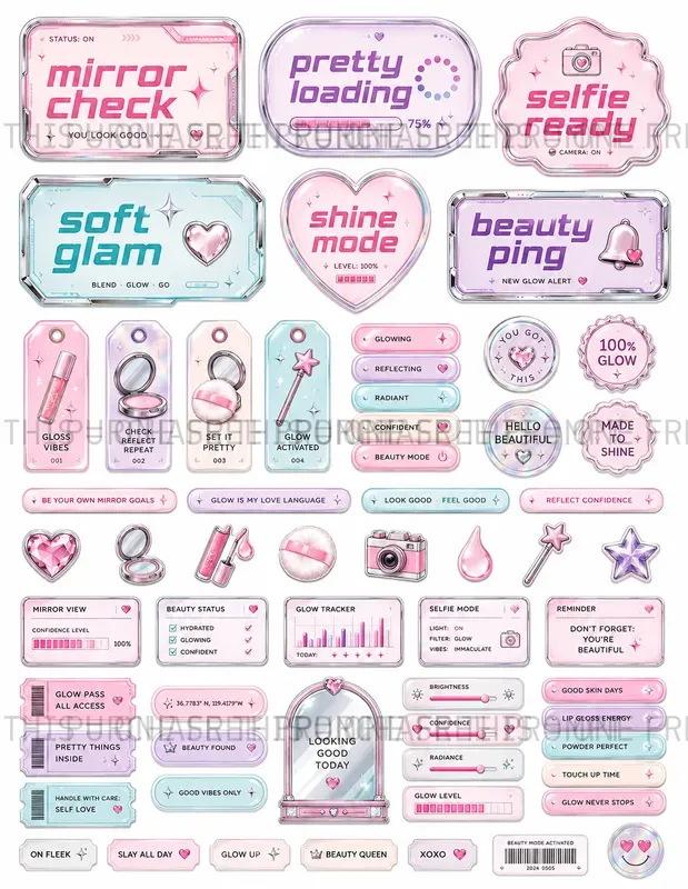 Glossy Beauty Scrap Sheets