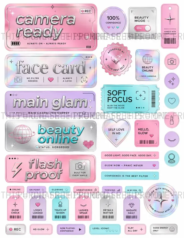 Glossy Beauty Scrap Sheets