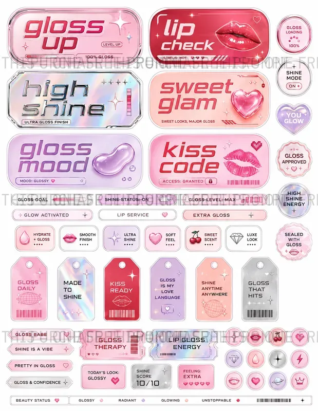 Glossy Beauty Scrap Sheets
