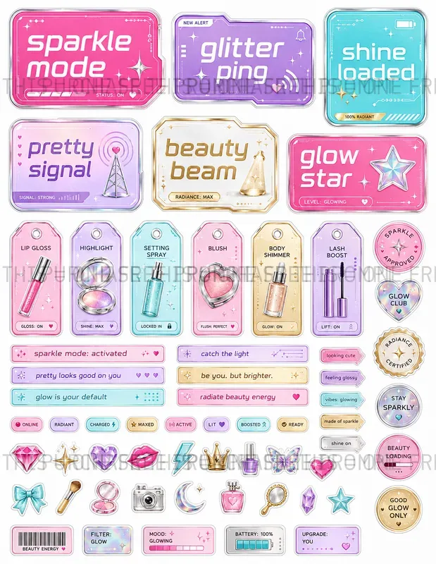 Glossy Beauty Scrap Sheets