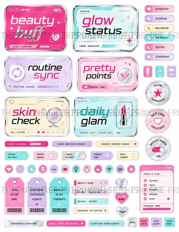 Glossy Beauty Scrap Sheets
