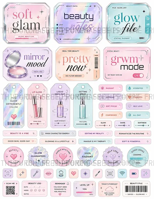 Glossy Beauty Scrap Sheets