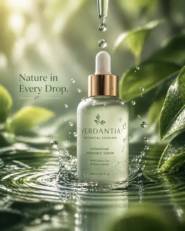 Luminous Serum Drop Skincare Adverts
