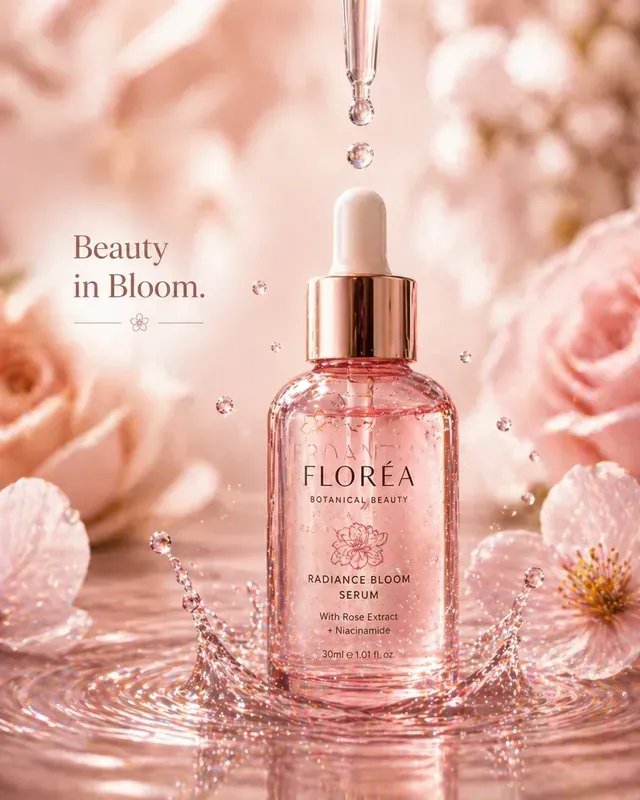 Luminous Serum Drop Skincare Adverts