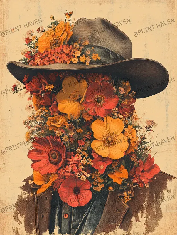 Antique Floral Beauty Papers Wall Art