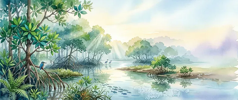 Eco Travel Hero Watercolor Backgrounds