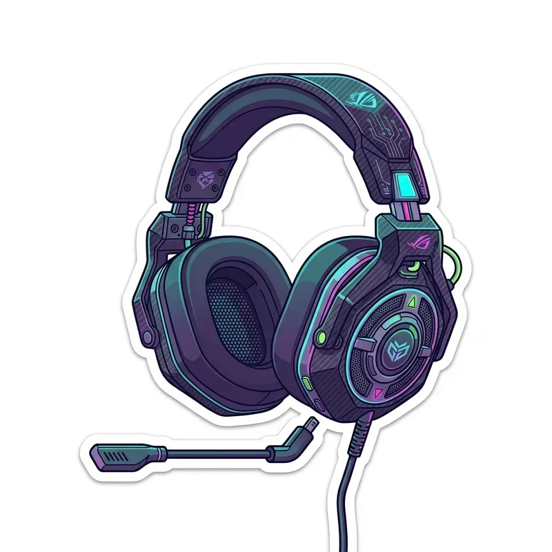Vaporwave Esports Gear Vector Icons