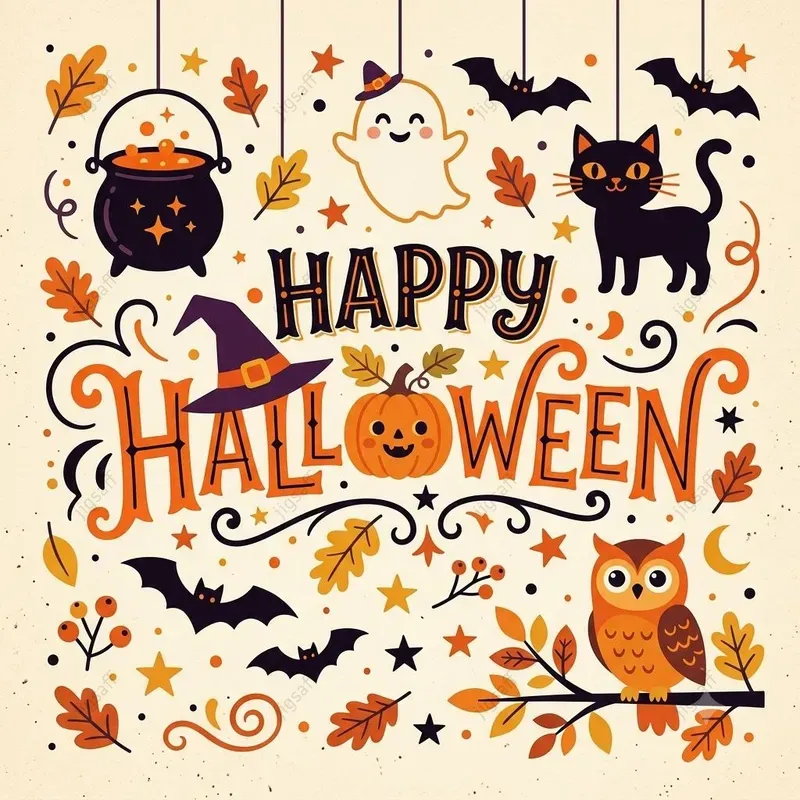 Retro Halloween Vector Typographies