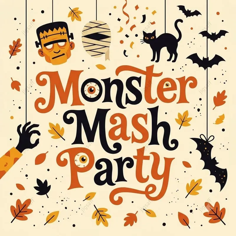 Retro Halloween Vector Typographies