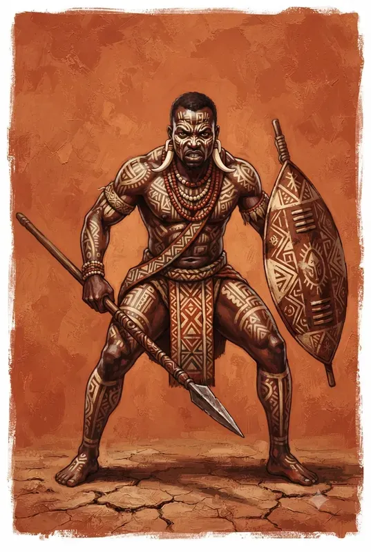 African Golden Age Warrior Illustrations