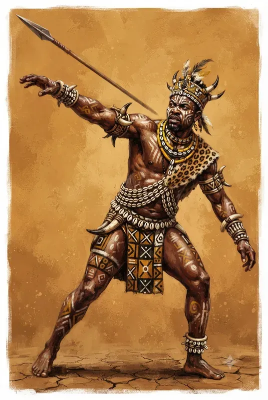 African Golden Age Warrior Illustrations