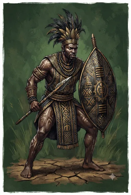 African Golden Age Warrior Illustrations